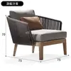 Sofá de Ratán para Exteriores, Silla de Ratán, Sillón Sofá para Patio de Hotel y Villa, Silla de Ratán de Ocio para Balcón de Jardín, Muebles de Exterior