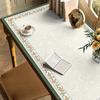 Tapete de mesa retrô estilo americano à prova d'água, à prova de óleo, à prova de calor, com isolamento térmico, não lavável, leve, luxuoso, de alta qualidade, couro, toalha de mesa de centro