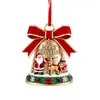 Pingente plano acrílico de Papai Noel novo transfronteiriço, decoração de sino de árvore de Natal, presente festivo