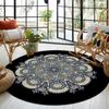 Tapete redondo estilo étnico transfronteiriço Spot, tapete de mandala, cesta suspensa para casa, cadeira de balanço, sala de estar, mesa de centro