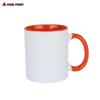 Transferencia de Calor asa redonda color interior blanco Taza en blanco taza de cerámica impresión personalizada regalo creativo publicidad recubierta taza de agua