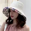 Sombrero de Pescador de Doble Cara para Mujer, Tendencia de Verano Versátil Estilo Japonés Cubre Rostro, Salida a la Playa, Ala Ancha, Protección Solar, Transpirable