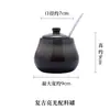 Botella de Cerámica para Condimentos, Olla para Salsa de Soja, Olla para Vinagre, Juego de Ollas para Condimentos de Cocina Estilo Japonés Comercial para Restaurante, Tarro de Sal con Chile Juego de Tres Piezas
