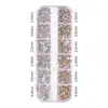 Joyería para Uñas Pedrería Fondo Plano Diamante Corte Calado Remaches Pegatinas para Uñas Lentejuelas Diamante Diamantes de Colores Fondo Plano Perla Piezas de Concha Estilo Japonés