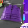 Saco de embalagem para exportação de roupas bolsa de aviso de vestuário saco com zíper 40*60cm saco transparente com aviso atacado