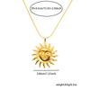 Colar de sol totem grego feminino, design de alta qualidade, corrente de clavícula, nicho, joias de aço de titânio de luxo, corrente de sol