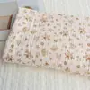 Tejido de gasa de doble capa de algodón para bebé con estampado floral pequeño estilo coreano, tejido crepé, material para pijamas infantiles, mantita de arrullo