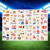 Tatuajes Temporales de la Copa del Mundo en Stock Pegatinas Arte Corporal de Fútbol Tatuajes Faciales para Brazos Pegatinas de Fútbol Desechables