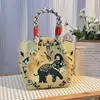 Festival do Barco-Dragão de 2026 Bolsa de Tricô Saudável com Padrão de Barco-Dragão e Panda, Bolsa de Mão para Compra em Lote Corporativo, Bolsa de Presente de Retorno para Zongzi