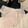 Pantaletas de seda helada sin costuras para mujer, nuevo modelo 2026, sexy, de malla, finas, transparentes para verano, de cintura media-baja, con encaje, bragas para mujer