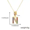 Cor transfronteiriça zircônio micro-incrustado Inglês carta colar pingente de cobre chapeado diamante zircão 18k clavícula cadeia jóias mulheres atacado