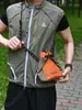 Bolso de Teléfono para Exteriores de Bloques de Color de Moda para Hombres y Mujeres, Bolso Cruzado Portátil, Bolso Pequeño Versátil, Estilo Casual Simple, Bolso para Botella de Agua de Bloques de Color