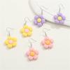 YSE289 nuevos pendientes transfronterizos lindos pendientes de resina con flores de color caramelo fresco para niños
