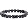 Pulseira de Cristal Natural Cristal Branco Obsidiana Lua Clara Turquesa Branca Olho de Tigre Lápis Lázuli Pulseira Elástica de Contas