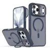 Capa Magnética para Celular com Suporte para Lente para iPhone 18 Pro Max Apple 16 Fosca à Prova de Queda Capa Protetora 17