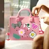 Bolso de playa de EVA de gran venta transfronteriza, bolso de playa con flores, accesorios DIY, hebilla decorativa, bolso con agujero desmontable, accesorios de flores