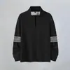 Moletom Casual Solto Autêntico de Meio Zíper com Gola Alta, Nova Coleção Primavera e Outono, Camisa de Base Masculina de Manga Longa para Usar por Cima, Versátil e na Moda