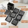 Caja de embalaje de joyería negra de hollín, bolsa de franela, traje ligero de lujo con cubierta de cielo y tierra, caja de almacenamiento de joyas con cajón para joyas