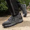 Populares zapatos de senderismo para exteriores de talla grande de comercio exterior europeo y americano, zapatillas deportivas para hombre, zapatos de trekking acolchados para acampada al aire libre transfronterizos Temu