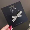 Grampo Lateral para Cabelo Feminino, Presilha de Strass para Franja, Piranha de Cristal Sintético, Grampo para Raiz do Cabelo, Acessório de Cabelo Bico de Pato, Estilo Coreano