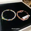 Pulsera de Letra con Nariz de Cerdo de Circonita Súper Brillante 'Princesa de Lujo', Pulsera de Lujo Ligero de Gama Alta, Exquisito Accesorio de Mano Estilo Princesa