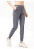 Pantalones Deportivos para Mujer Fitness Secado Rápido Pantalones para Correr Brocado a Doble Cara Desnudo Primavera y Otoño Bolsillo con Cremallera Pantalones Elásticos Casuales