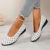 Sapatos rasos de bico fino com poá para exportação transfronteiriça, corte baixo, sola macia, sapatos casuais femininos, simples e versáteis para o dia a dia