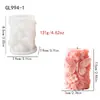 Molde de Silicone para Vela Perfumada Cilíndrica Flor Borboleta 3D Molde de Gesso Perfumado Coluna Floral Borboleta Embossado