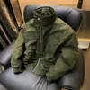 Nueva Chaqueta Corta de Bombardero de Caballería Ligera Chaqueta de Algodón para Hombre Otoño e Invierno Cuello Alto Silueta Ropa de Trabajo Chaqueta de Algodón Chaqueta Engrosada