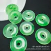 Pendente Flor Verde Flutuante Cristal de Gelo 25mm Fivela de Segurança Contas Soltas Joias de Jade Brincos DIY Espaçador de Jade Fabricante Atacado