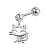 Pendientes de gota de agua transfronterizos de Europa y Estados Unidos con forma de estrella y mariposa, con forma de cruz, con forma de gato, perforados en las orejas y con clavos de hueso.