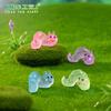 Micropaisaje de musgo, simulación luminosa creativa, jardinería de orugas, suculentas, accesorios de decoración de paisajes DIY, pequeños adornos