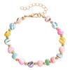 Collar de Concha Irregular con Cuentas de Color Dopamina para Mujer 2024 Collar Elegante Dulce Fresco Spice Clavícula