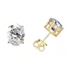 Plata S925 Diamante Mosan de 1 quilate Huevo de Paloma Huevo Arete Sencillo Aretes de Cuatro Garras de Moda para Mujer TikTok Transfronterizo