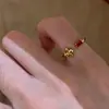 Anel Aberto de Flor de Íris para Mulheres, Design Exclusivo com Sensação de Luxo, Anel de Dedo Indicador de Luxo Leve, Estilo Floral Vintage com Cravação de Diamante
