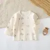 Suéter Cardigan de Algodón Puro para Bebé, Manga Larga, Otoño, Pieza Única, Sin Huesos, Ropa de Otoño para Bebés, Todas las Estaciones, 0-1 Años, Niños y Niñas, Ropa de Otoño