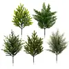 Ramas Decorativas de Pino Artificial Simulado Transfronterizas, Adornos de Plantas Verdes Decorativas de Tallo Único, Paisajismo para Interiores de Centros Comerciales, Accesorios para Arreglos Florales de Árbol de Navidad