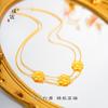 Loja de ouro Mesmo estilo vietnamita Saffin Flor e Lua Festival Rosa Pulseira Colar Colar Feminino All-match Double-layer Colar Pulseira