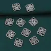 Accesorios de plata de ley 925 con palabras de bendición color negro tinta, accesorios vintage antiguos para DIY hechos a mano, material de cuentas hecho a mano para DIY
