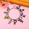 Europeo y Americano Transfronterizo Más Vendido Dibujos Animados Mickey Mouse Divertido Aleación Versátil Colgante Pulsera Mickey Joyería Mayoreo