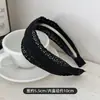 Diadema Tejida Hueca Transpirable Estilo Coreano de Ala Ancha para Mujer, Nueva Diadema de Verano 2026 de Parte Alta, Pinza para el Cabello para Lavarse la Cara, Goma para el Cabello