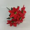 Buquê de flores artificiais de poinsétia personalizado, de alta venda transfronteiriça, para decoração da atmosfera de Natal