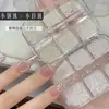 Accesorios de Perlas para Uñas, Perlas Semiredondas de Fondo Plano Color Marfil, Mini Bolitas de Acero, Pedrería Versátil para Uñas, Decoraciones 3D para Uñas