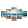 Shenzhen fábrica pôr do sol cenário sala de estar pintura decorativa spray pintado pintura de tela núcleo atacado praia quarto cinco peças pendurado pintura