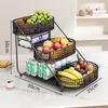 Rack de armazenamento de mesa Armazenamento de mesa Bandeja de frutas multicamadas Mesa de centro Rack de armazenamento de lanches Mesa Xícara de chá Suporte para copos de água