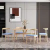 Juego de Mesa y Sillas Nórdicas para Uso Doméstico, Económico para Apartamentos Pequeños, Adecuado para 4-6 Personas, Mesa de Comedor Simple para Uso Comercial o Viviendas de Alquiler