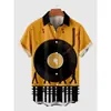 Moda Masculina Transfronteriza Tendencia Verano Camisa de Manga Corta Estilo Hawaiano Camisa Cardigan Casual Holgada Impresa en 3D