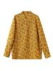 Nova Camisa de Outono com Estampa Floral Estilo Chinês, Gola Diagonal e Design de Botões, Corte Solto, Camisa Elegante N1012