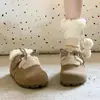 Botas de inverno estilo Birkenstock tudo incluído, nova coleção 2026, versáteis de sola plana, forradas com fleece, botas quentes de algodão para mulheres, botas de neve retrô