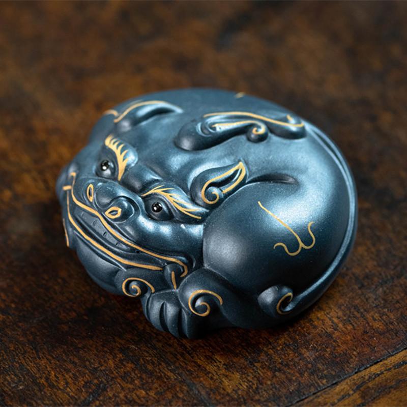 描金貔貅绿泥三款202041